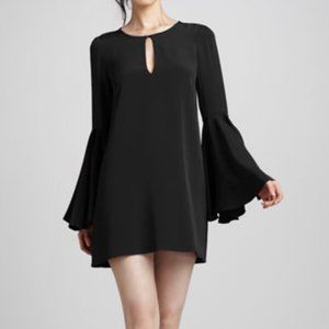 Elizabeth & James "Mabel" Bell Sleeve Shift Dress, Black, Size M